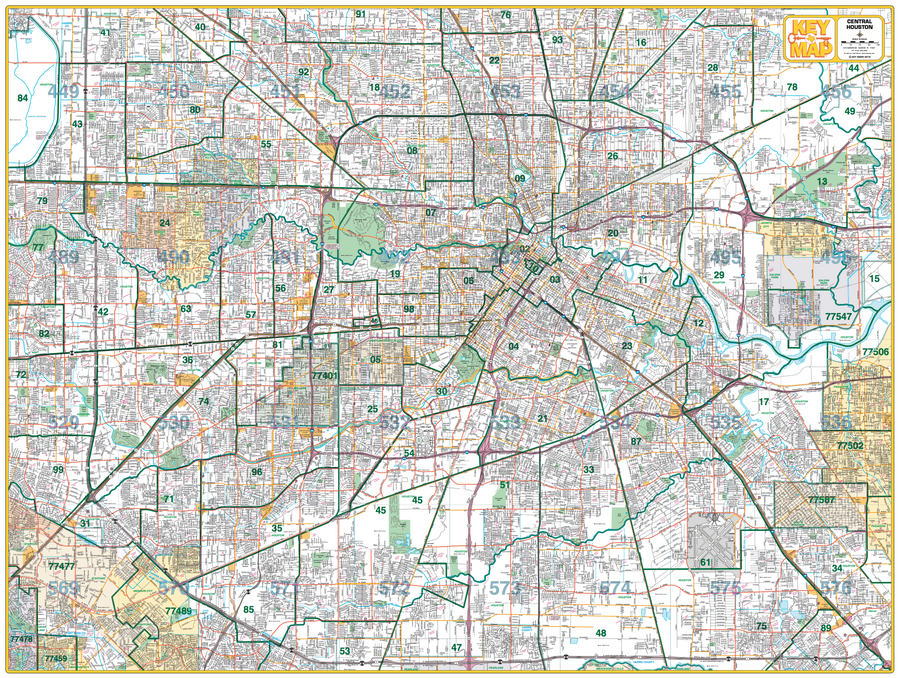 Central Houston - 610 Loop – Houston Map Company