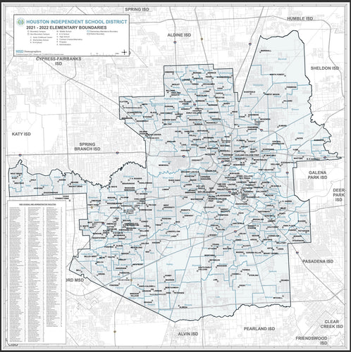 2022 HISD - Houston ISD Wall Map