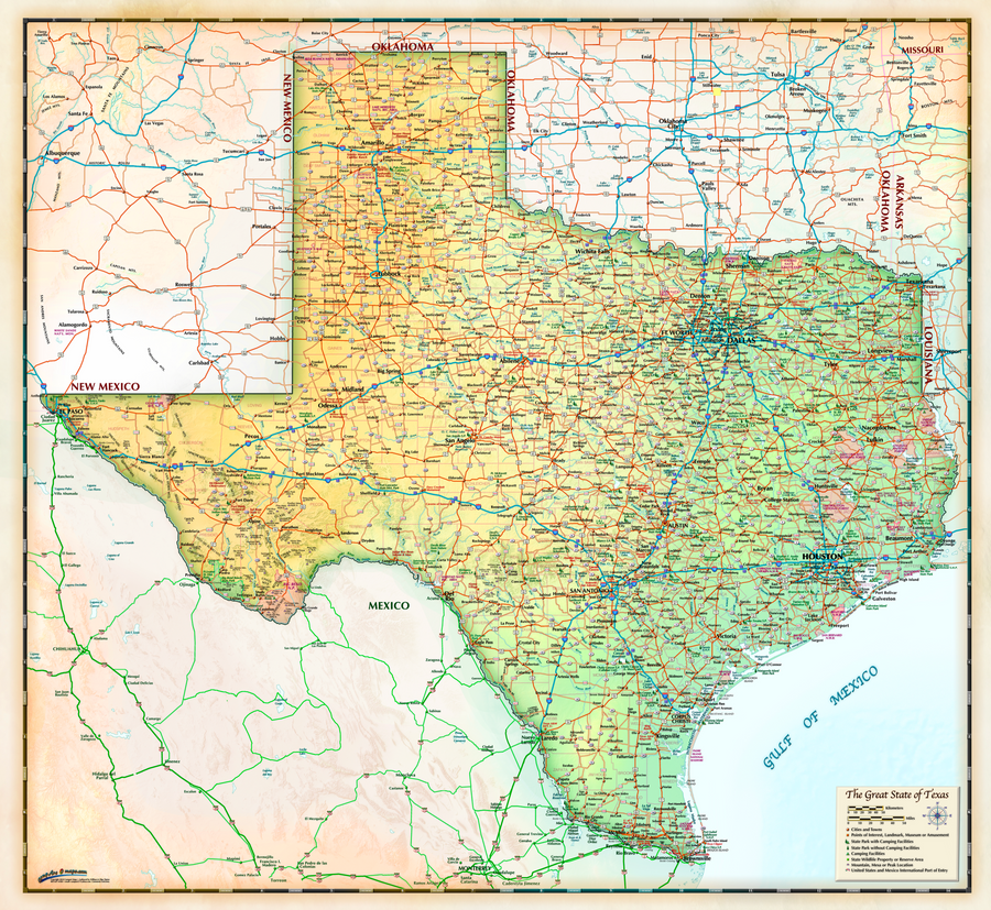 Antique Texas Bold – Houston Map Company